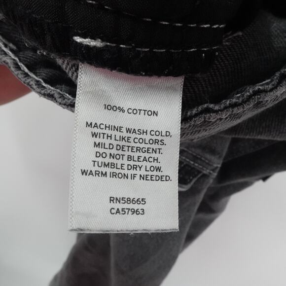 Skater Grunge Wide Leg Carpenter Jeans Punk Gray Denim Egirl Goth Y2k‎ Size 26 - Picture 14 of 14